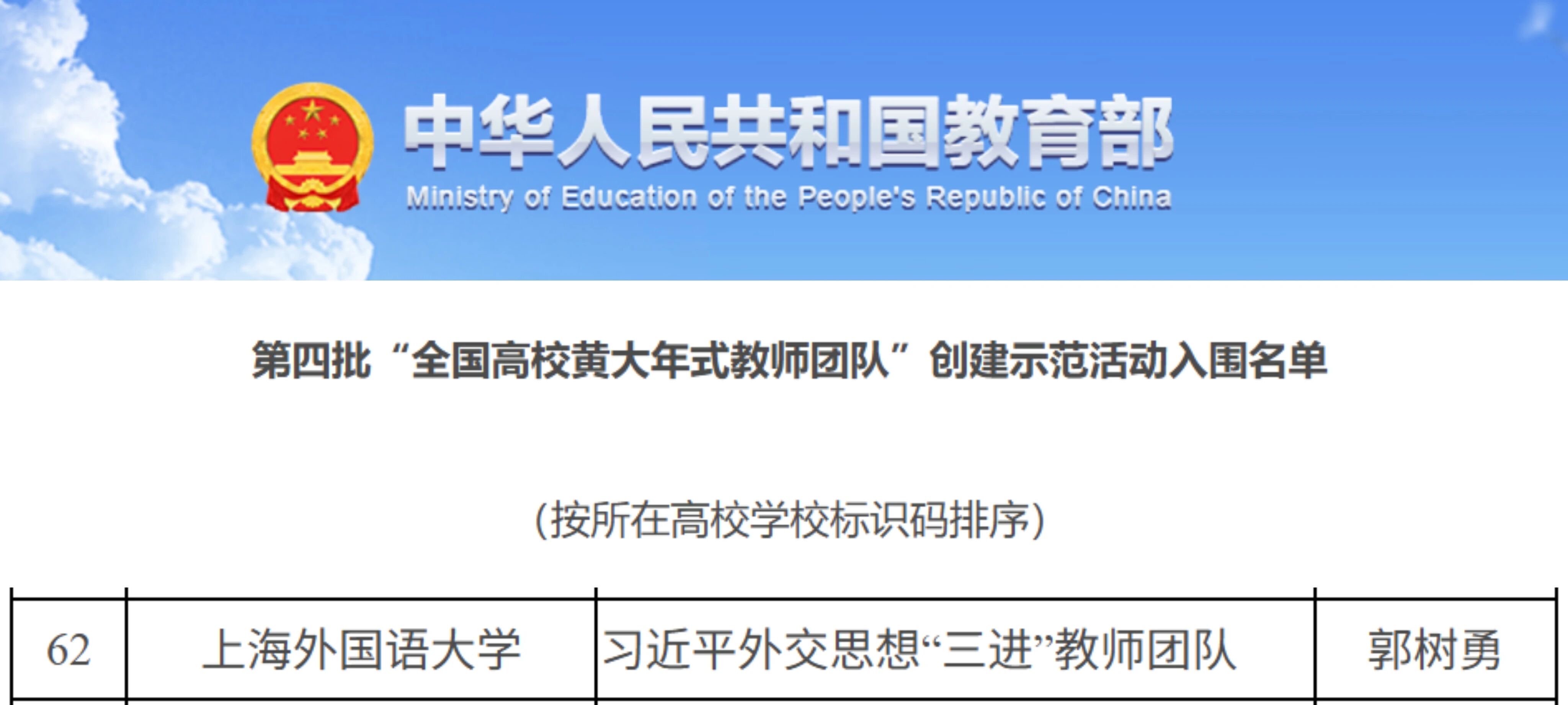 上外再添“全国高校黄大年式教师团队”